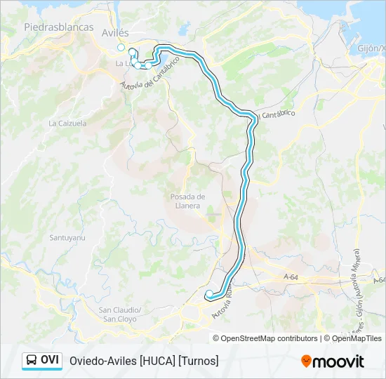 OVI Bus Line Map