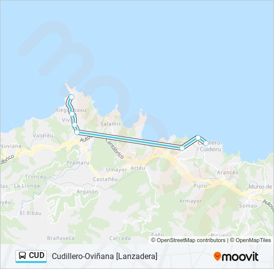 Mapa de CUD de autobús