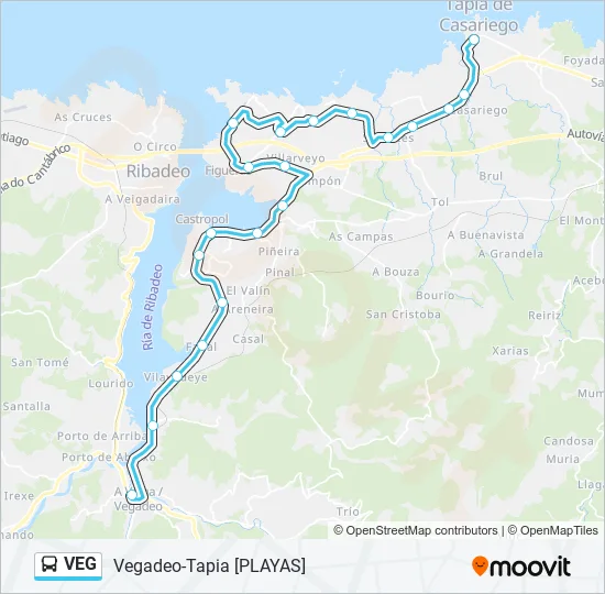 VEG Bus Line Map