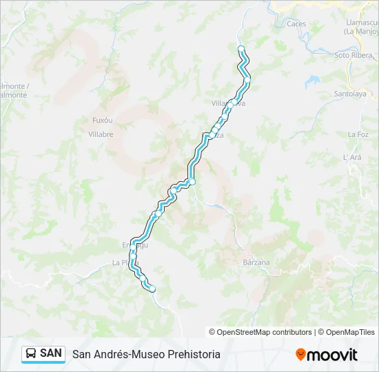 SAN Bus Line Map