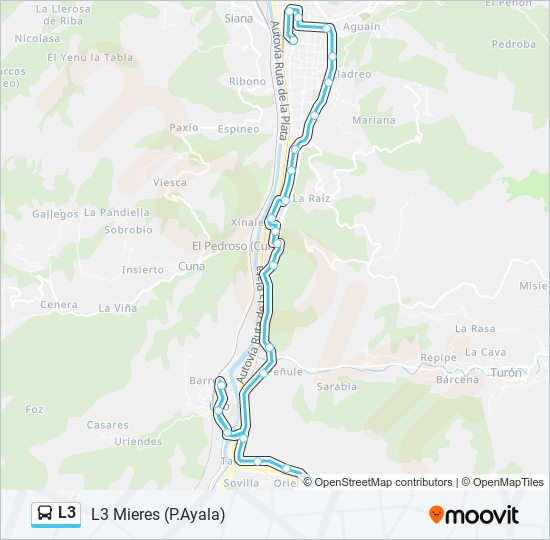 L3 bus Line Map