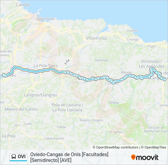 OVI Bus Line Map