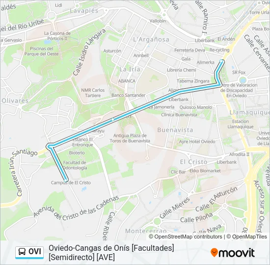 OVI Bus Line Map