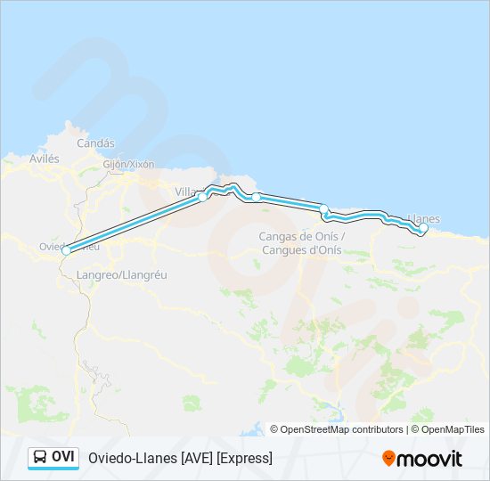 OVI bus Mapa de línia