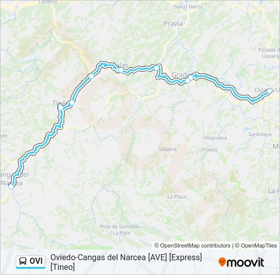 Mapa de OVI de autobús