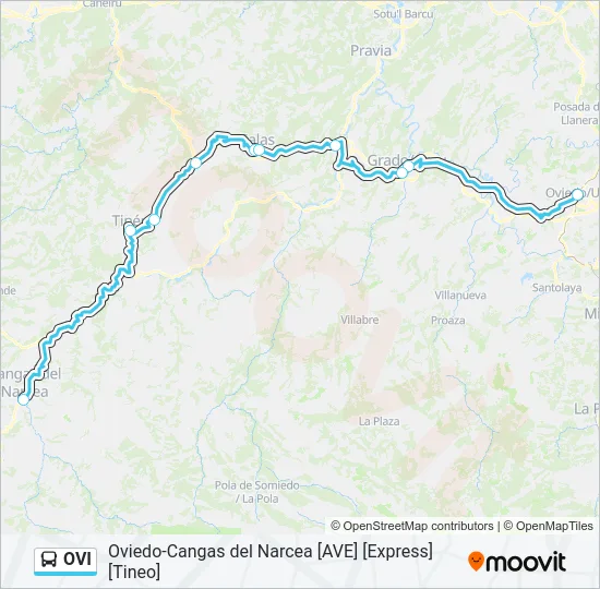 OVI Bus Line Map