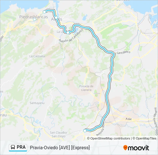 PRA Bus Line Map