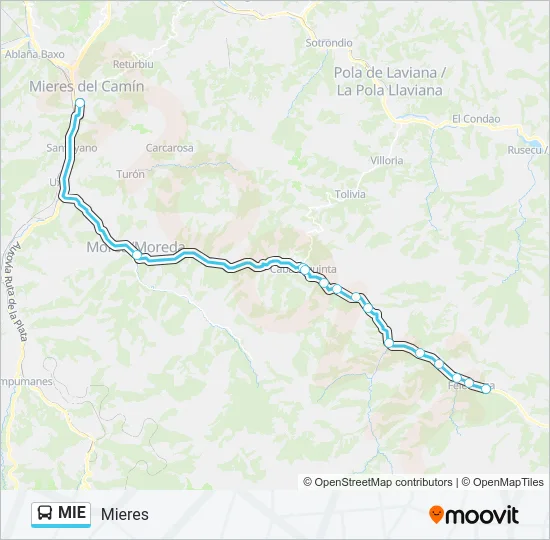 MIE Bus Line Map