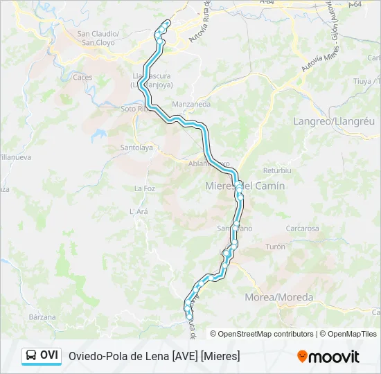 OVI Bus Line Map