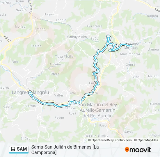 SAM Bus Line Map
