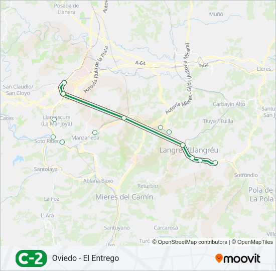 Mapa de C2 de tren