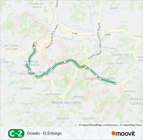 C2 Train Line Map