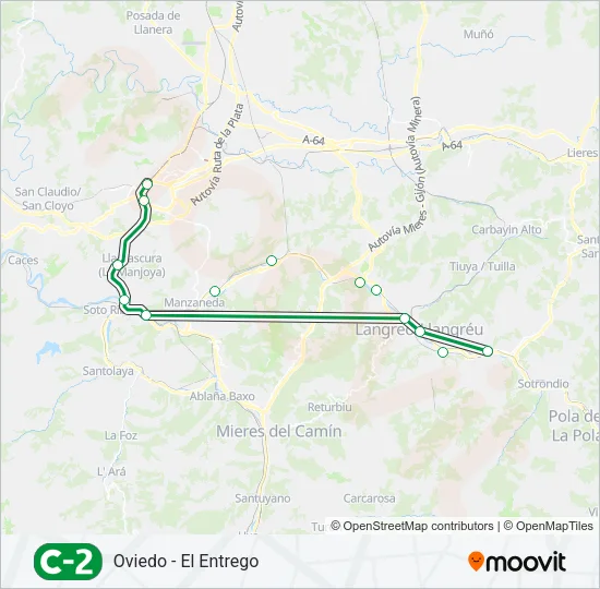 C2 Train Line Map