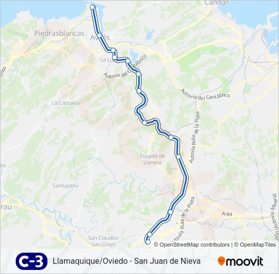 C3 Train Line Map