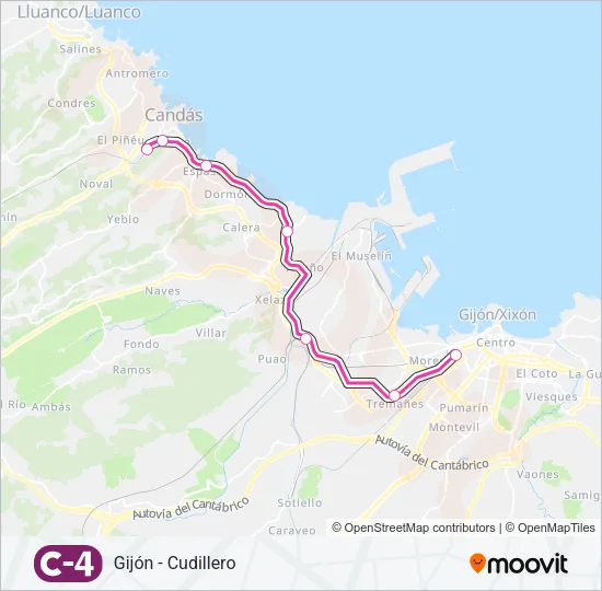 C4 Train Line Map