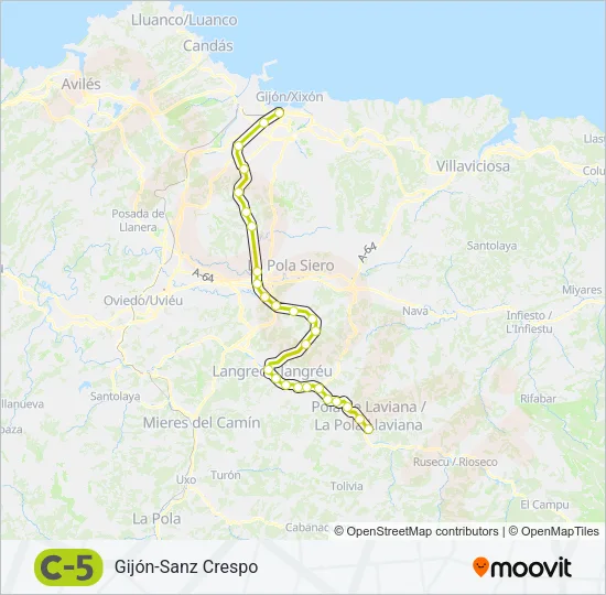 C5 Train Line Map