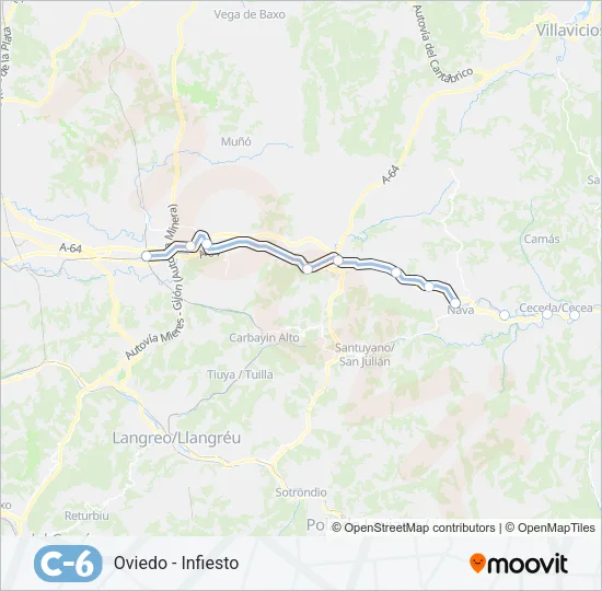 C6 Train Line Map