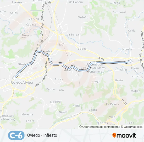 C6 Train Line Map