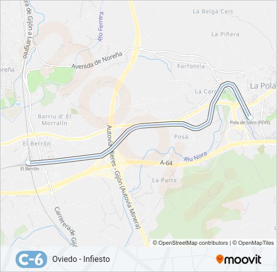 Mapa de C6 de tren