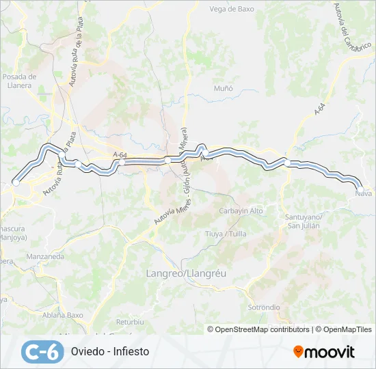 C6 Train Line Map