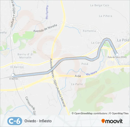 C6 Train Line Map