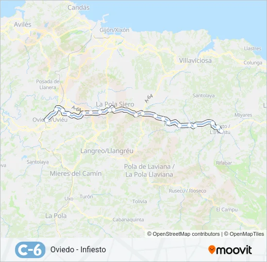 C6 Train Line Map