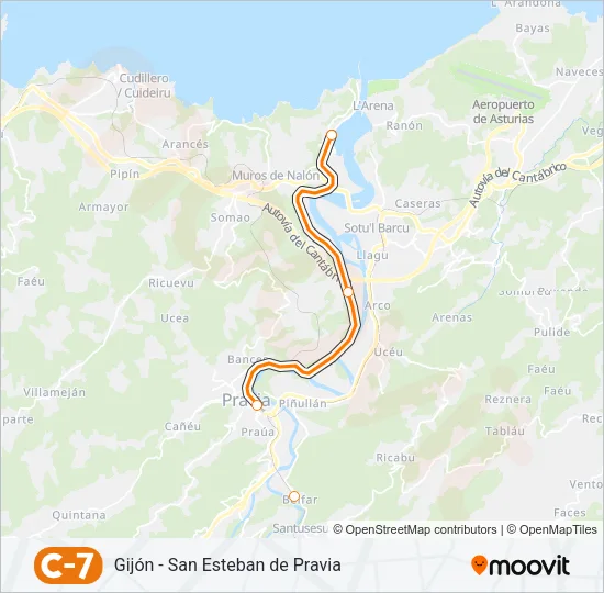 C7 Train Line Map