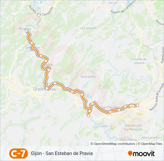C7 Train Line Map