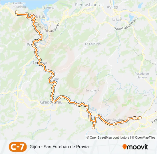 C7 Train Line Map
