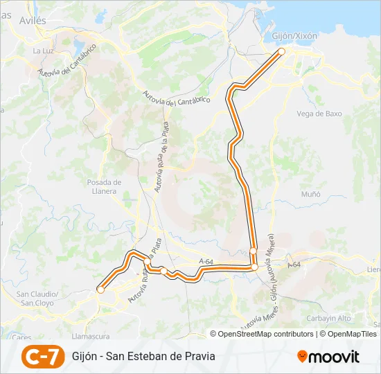 C7 Train Line Map