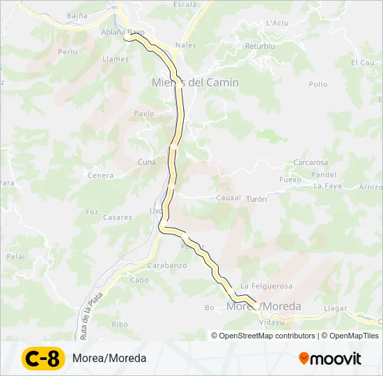 C8 Train Line Map