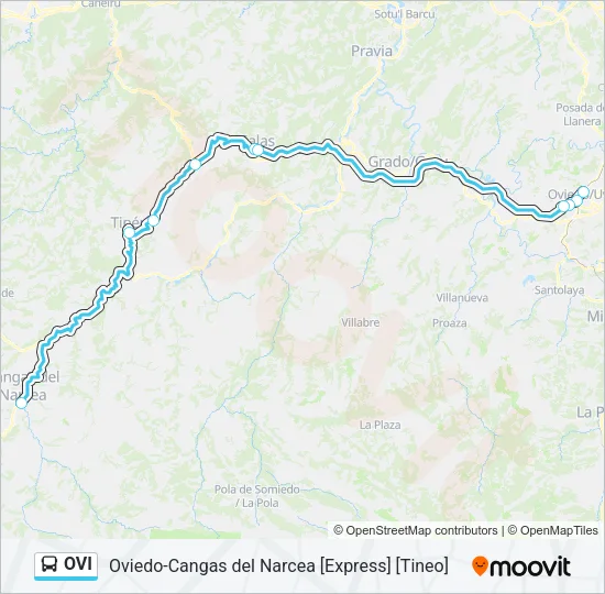 OVI Bus Line Map