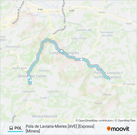 POL Bus Line Map