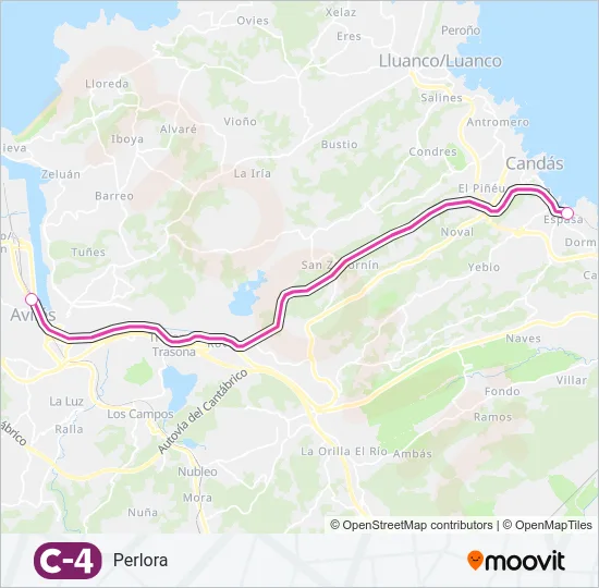 C4 Train Line Map