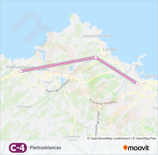 C4 Train Line Map