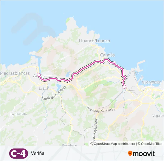 C4 Train Line Map