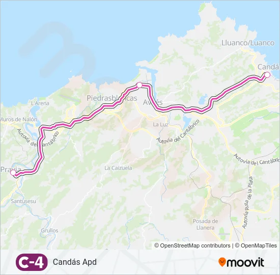 C4 Train Line Map
