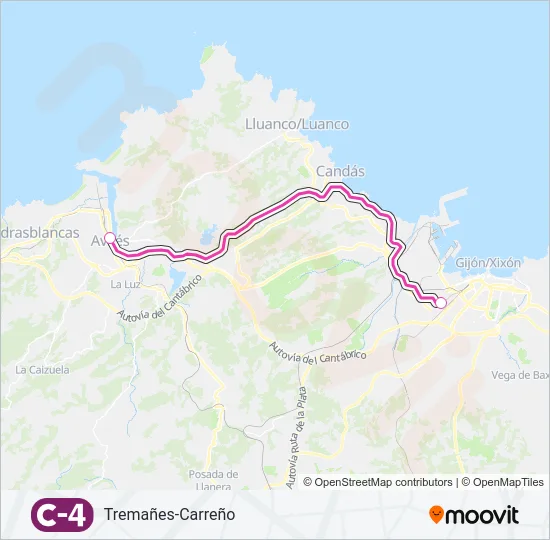 C4 Train Line Map