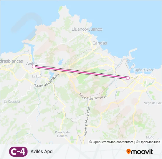 C4 Train Line Map