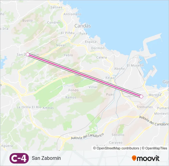 C4 Train Line Map