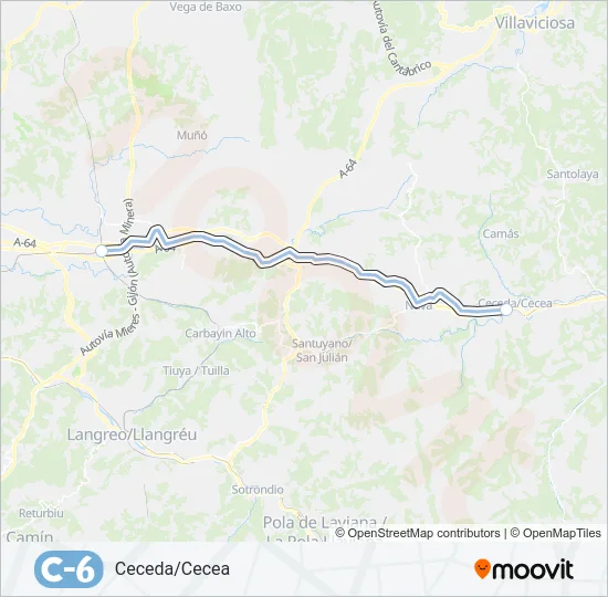 C6 Train Line Map