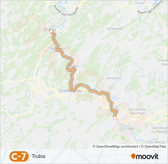 C7 Train Line Map