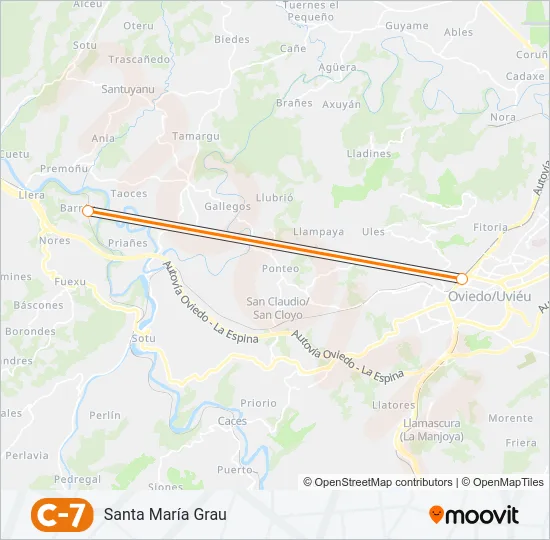 C7 Train Line Map