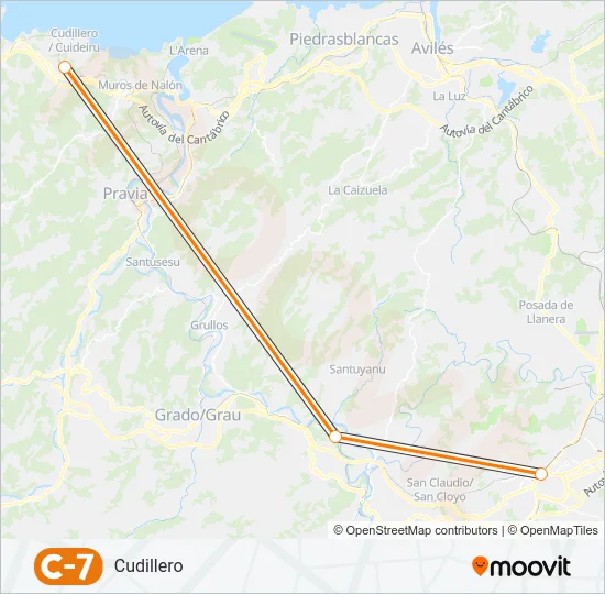 C7 Train Line Map