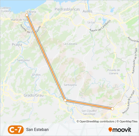 C7 Train Line Map