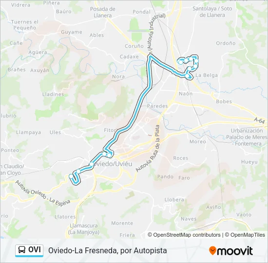 OVI Bus Line Map