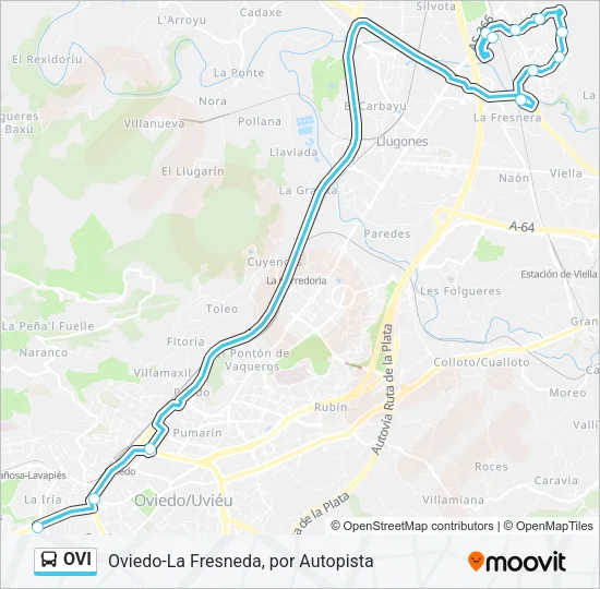 OVI Bus Line Map