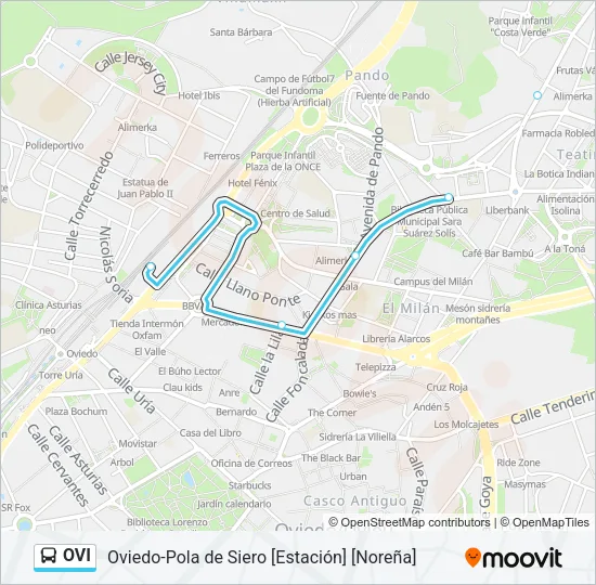 OVI Bus Line Map