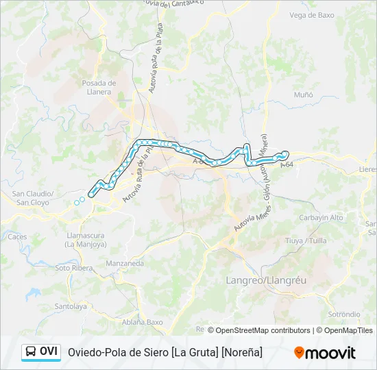 OVI Bus Line Map