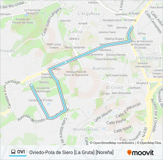 OVI Bus Line Map